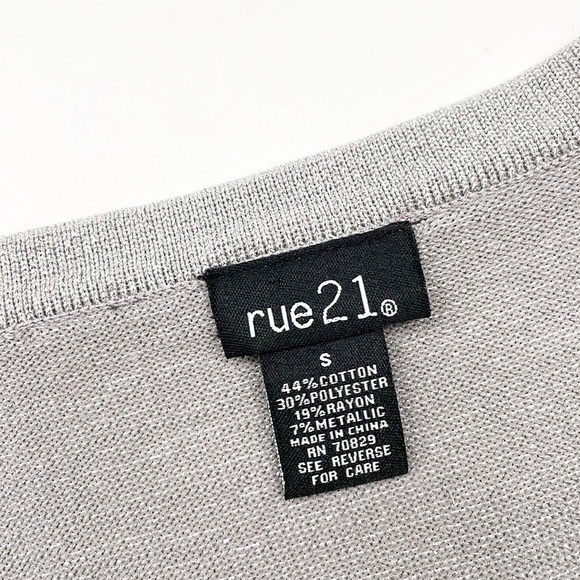 Rue21 silver shimmer button down cardigan - Picture 3 of 4